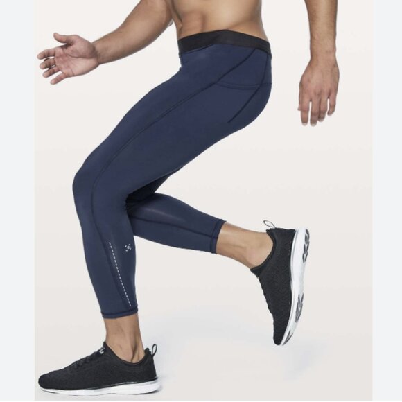 lululemon athletica Other - Lululemon Surge Light Tight Leggings Side Pockets 27" Nautical Navy Mesh Medium